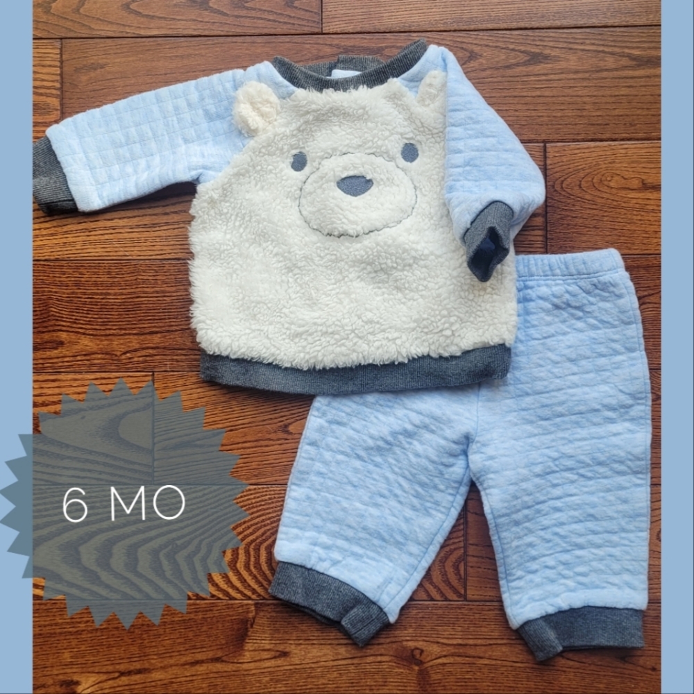 🚨6 Month Little Me 2 Pc Polar Bear Track Suit